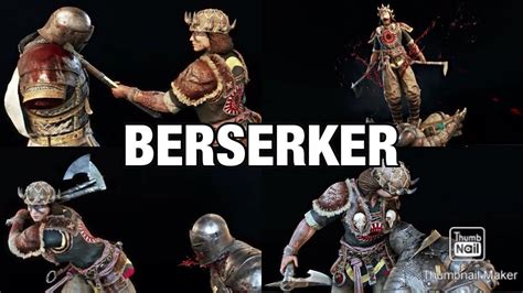 Berserker All Executions For Honor Youtube