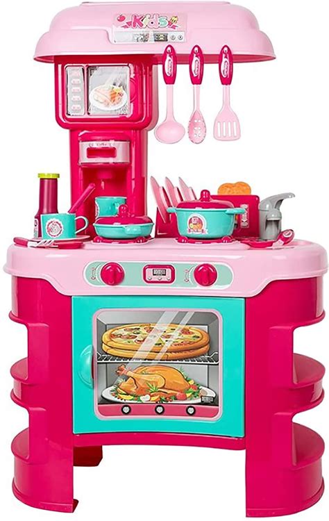 Jimmys Toys Kids Play Kitchen Set Stove Oven And Utensils With Lights