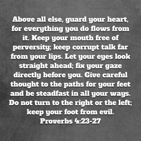 Proverbs 423 27 Proverbs 423 Guard Your Heart Proverbs 4