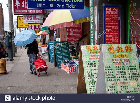Canadachinatown In Torontoontario Colorful Market Outdoors Of