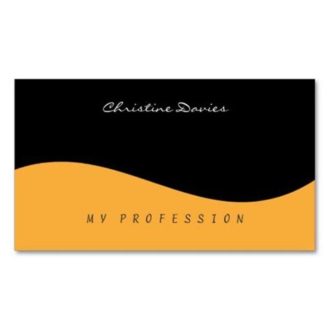 Orange and black wave business card | Business card inspiration, Unique business cards, Business ...