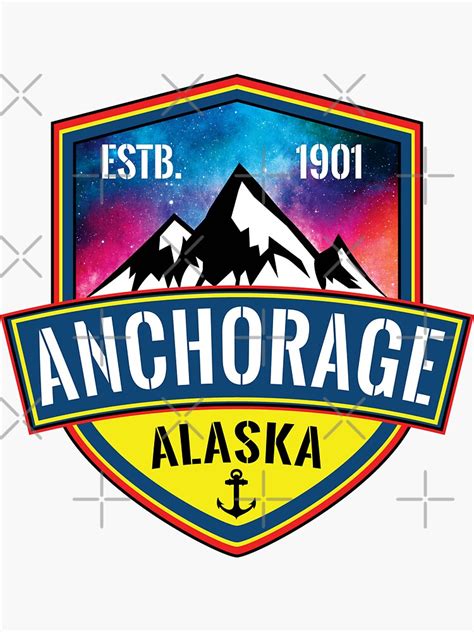 Anchorage Alaska Sticker For Sale By Myhandmadesigns Redbubble