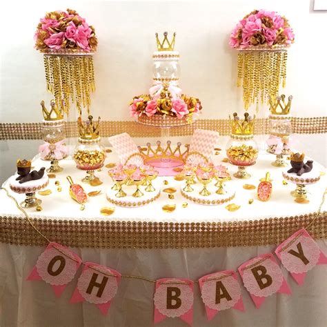 Princess Baby Shower Candy Buffet Centerpiece With Baby Shower