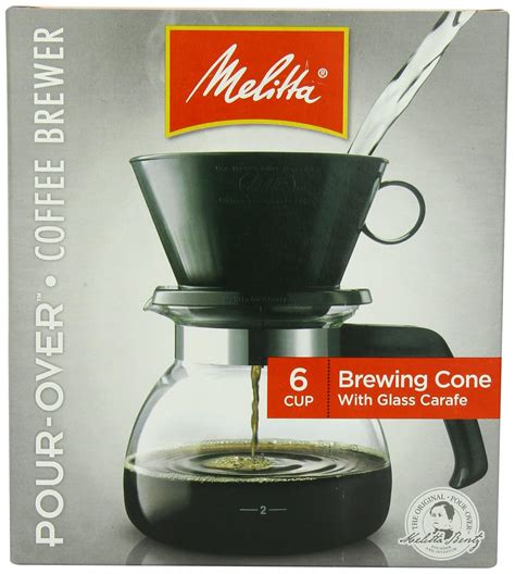 Melitta Coffee Maker 6 Cup Pour Over Brewer With Glass Carafe 1 Count