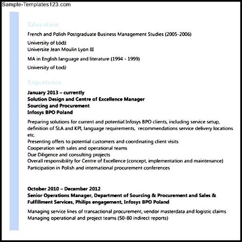 We did not find results for: Sample Resume for BPO Experienced - Sample Templates