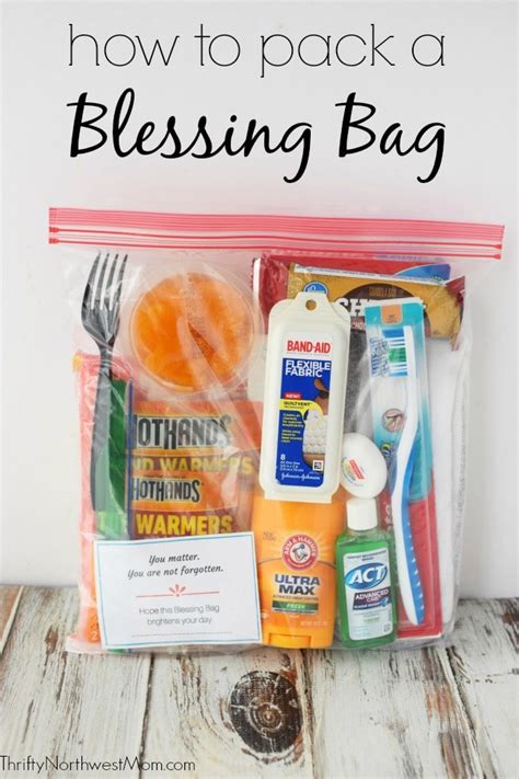 blessing bags checklist clipart