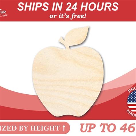 Unfinished Wooden Apple Shape Craft Up To 24 Diy Etsy