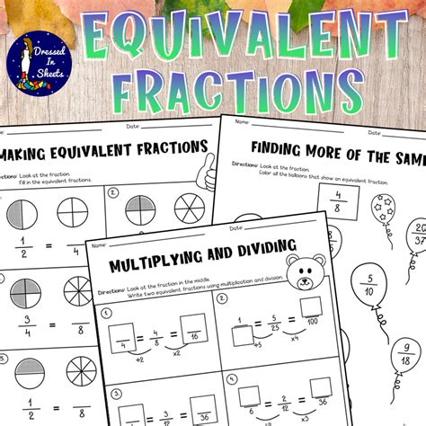 4th Grade Equivalent Fractions Worksheets Boom Cards Distance