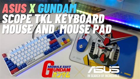 Asus Gundam Keyboard Mouse Mousepad Asusgundamkeyboard