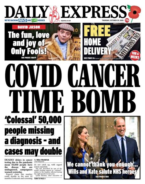 Front Pages 29th Of October 2020 Tomorrows Papers Today