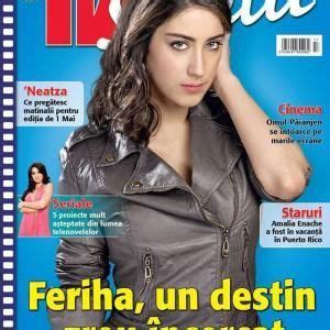 A Magazine Cover With A Woman In Leather Jacket