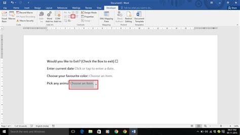 Cómo Crear Formularios Rellenables En Microsoft Word 2016 Microsoft Word