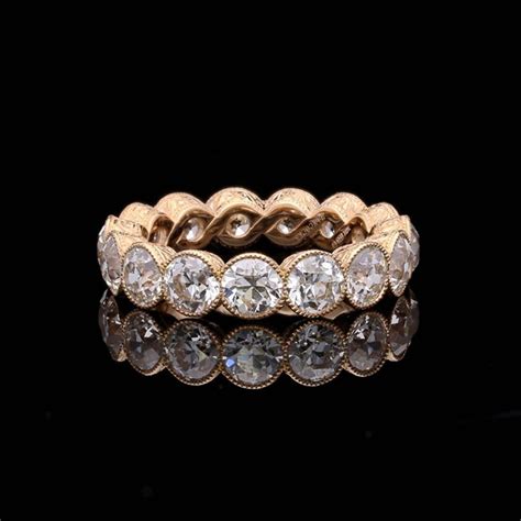 Hancocks 490 Carat Old European Cut Diamond Full Set Eternity Rose Gold Ring For Sale At 1stdibs