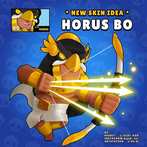 Our brawl stars skin list features all of the currently available character's skins and their cost in the game. SKIN IDEA Horus Bo : Brawlstars