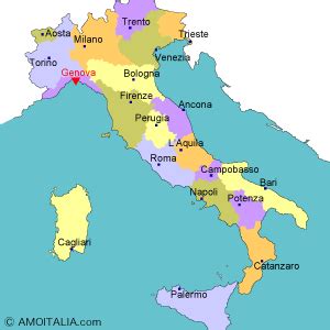 Genoa On Map Of Italy Vinny Jessalyn