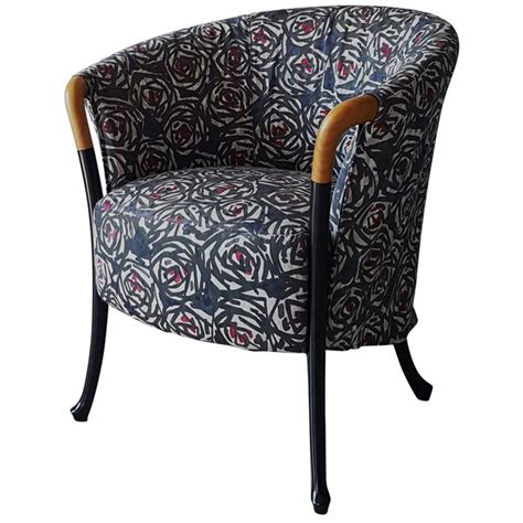 Incorporating flared edges into furniture is an effortless way to refresh timeless pieces with an edgy spin. Asnago Italian Rare Floral Fabric Beechwood Armchair with ...
