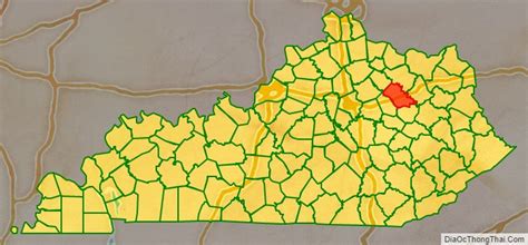 Map Of Bath County Kentucky Địa Ốc Thông Thái