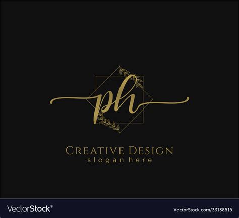 Initial Ph Beauty Monogram And Elegant Logo Design