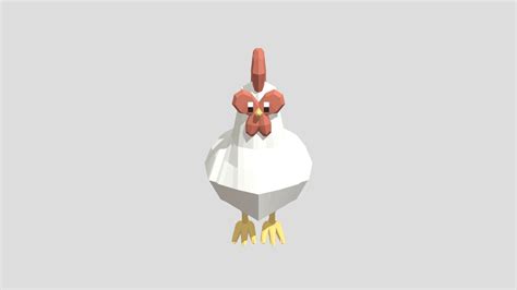 Low Poly Chicken 3d Model By David Sadler Davidsadler D659e8b