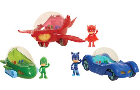 Pj Masks Deluxe Vehicles Cat Car Gekko Mobile And Owl Glider By Just