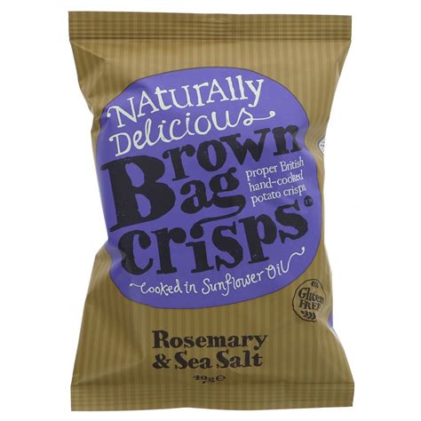 Brown Bag Crisps Rosemary And Sea Salt 40g Grow Wild