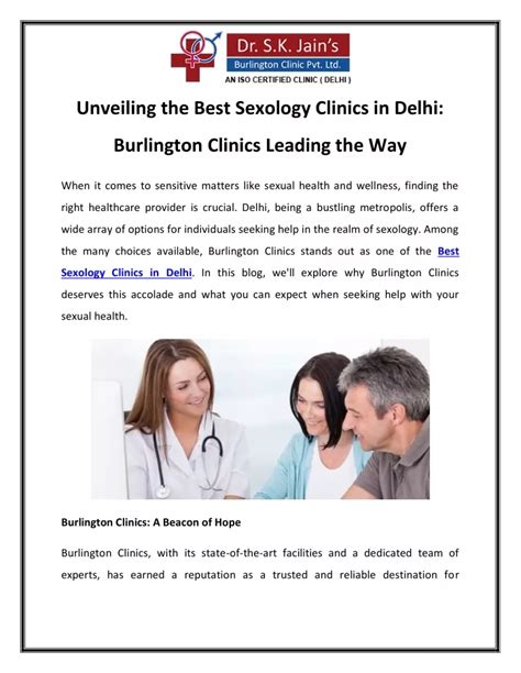 ppt unveiling the best sexology clinics in delhi burlington clinics leading the way powerpoint