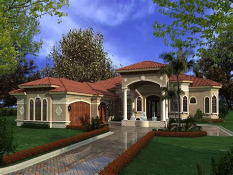 One Story Luxury Mansions Luxury One Story Mediterranean House Plans