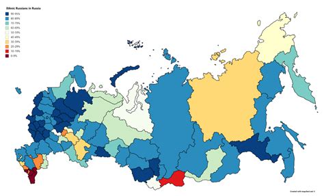 Map Ethnic Russians In Russia Infographic Tv Number One