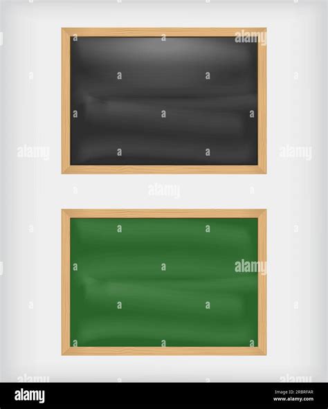 Black And Green Blank Chalkboards Vector Stock Vector Image And Art Alamy