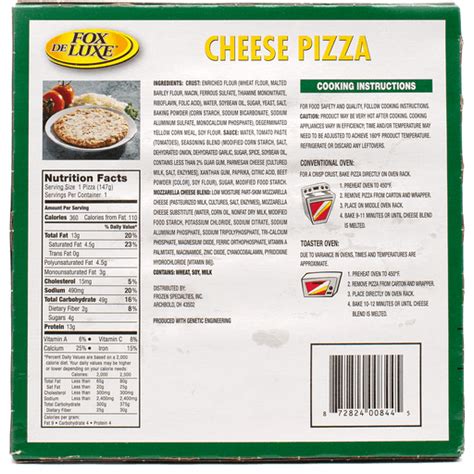Fox De Luxe Pizza Cheese Pizza Schmitzs Economart