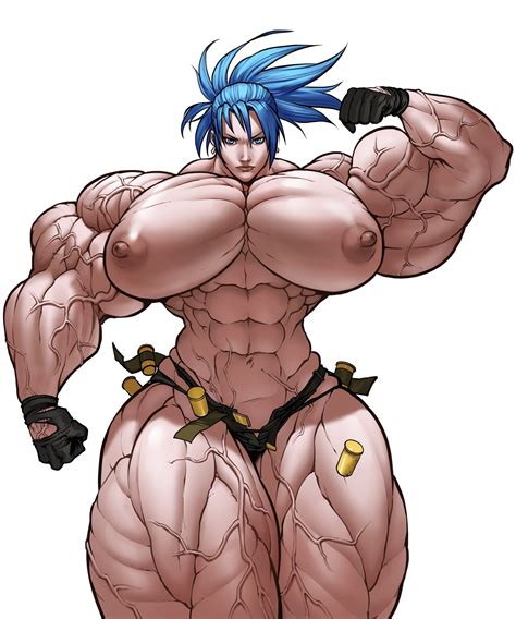 Rule 34 Blue Eyes Blue Hair Breasts Explosive Extreme Muscles Female