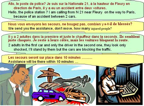 Dialogue : Allô, il y a un accident