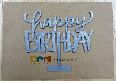 Happy Birthday cake topper 3D print model | CGTrader