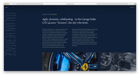 Abn 33 150 075 013. Garage Italia website - Fonts In Use