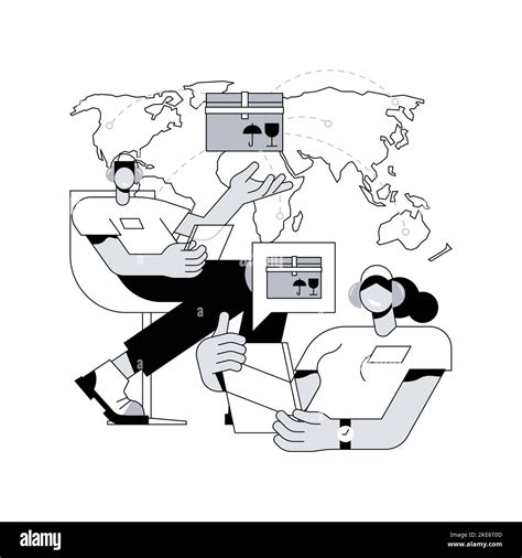 Logistics hub abstract concept vector illustration. Global logistics