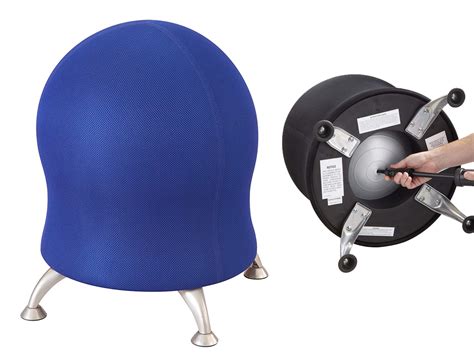 Step 2 if you are of average weight and you are under 5'3″ (160 cm), you should choose a 55 cm (21.7 inch) diameter exercise ball. Alternative Zenergy Exercise Ball Chair | Well Done Stuff ...