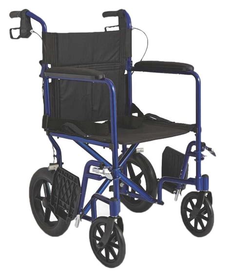 Medline Lightweight Transport Wheelchair With Handbrakes Transport