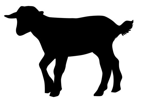 Sheep Goat Cattle Silhouette Animal Silhouettes Png Download 2423
