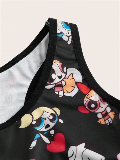 Is That The New The Powerpuff Girls Romwe Cartoon Graphic Lingerie