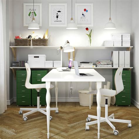 How To Create A His And Hers Workspace Home Office Industrial Ikea