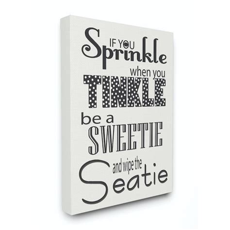 Stupell Industries If You Sprinkle When You Tinkle Bandw Bath Art 20 In