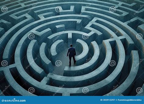 Person Navigating a Maze or Labyrinth, Symbolizing Problem-solving and