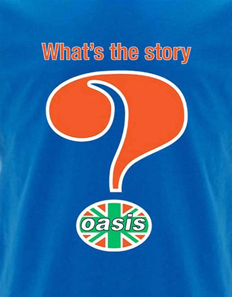Oasis T Shirt Question Mark Band Logo New Official Mens Blue Fruugo Us