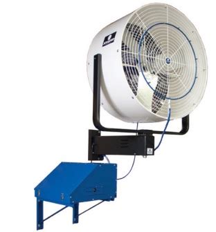 To reduce the risk of re or electric shock, do not use this fan with any solid state speed control device. Schaefer VF36W B VersaFog Wall Mount Oscillating HP ...