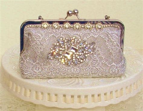 Silver Clutch Glam Wedding Great Gatsby By Petitevintagebags