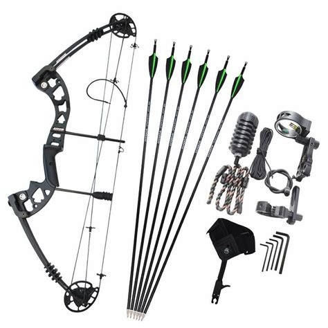 Compound Bow Carbon Arrows Set 30 55lbs Adjustable Archery Bow Shooting