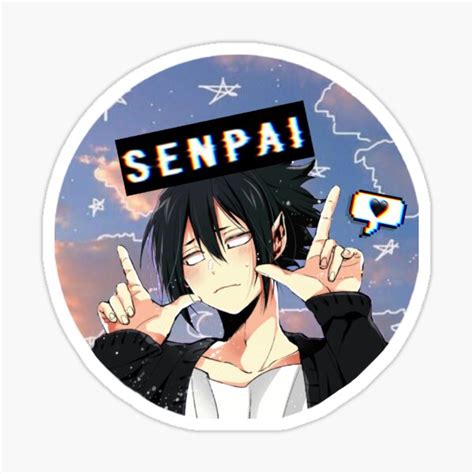 Senpai Sticker Sticker By Ookay Redbubble