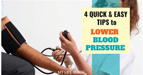Fb 4 Quick And Easy Tips To Lower Blood Pressure My Life Nurse
