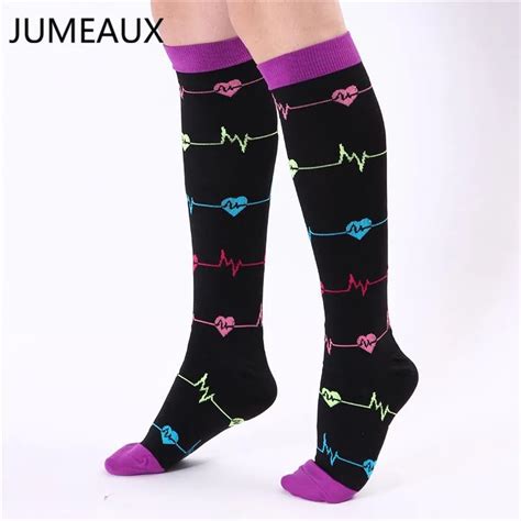 Jumeaux Men Women Leg Support Stretch Compression Socks Below Knee Socks Breathable Travel