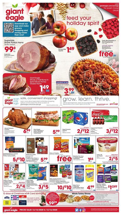 Giant Eagle Weekly Special 10122020 16122020